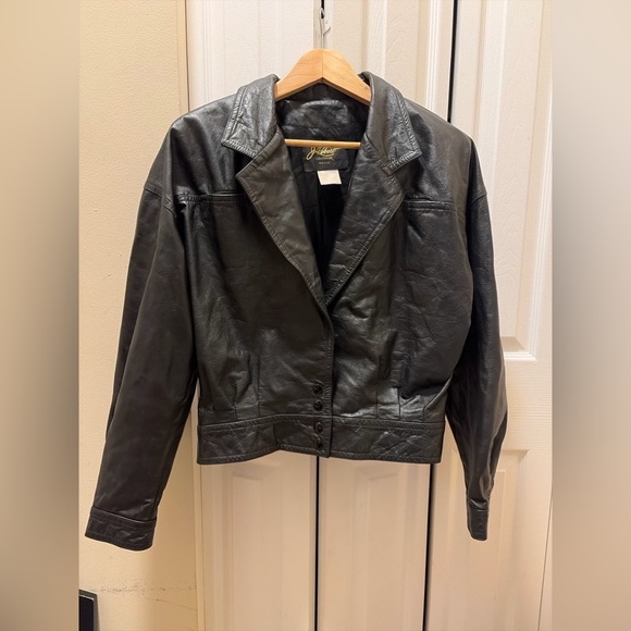 Jackets & Blazers - Robert Leathers Black Leather Jacket Made in USA